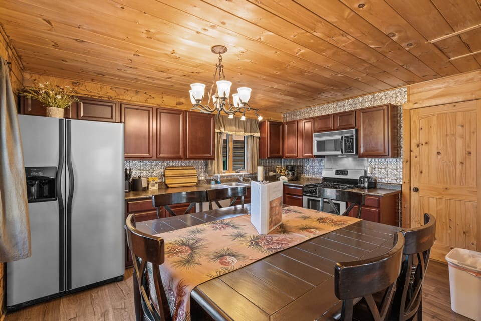 Cowboy Cabin #10 | Private kitchen | Coffee/tea maker, microwave