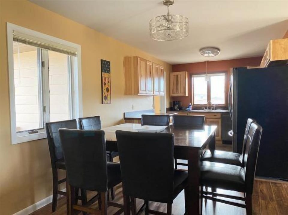 Dining area and kitchen