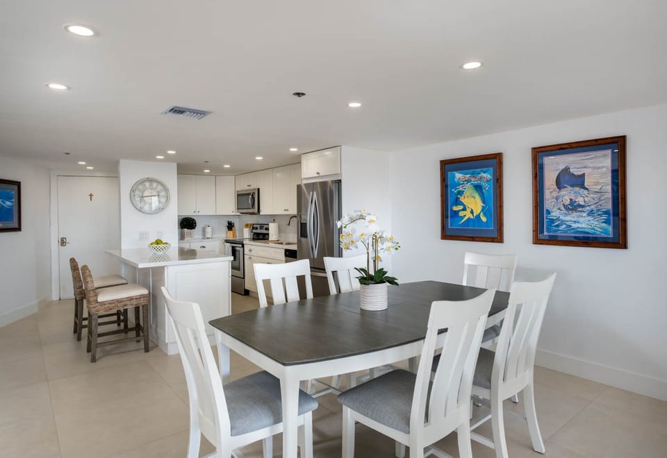 Dining room and kitchen