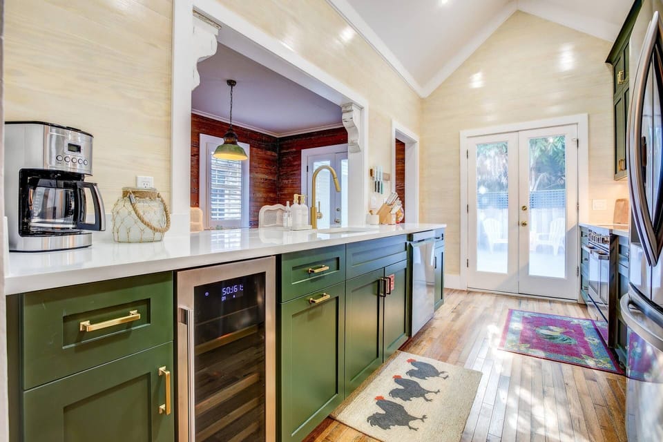 Elevated ceilings at The Pinder House impart an airy, open atmosphere, enhancing your sense of space and comfort.