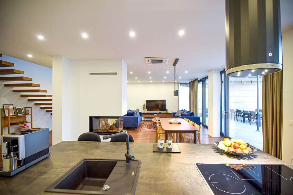 The kitchen island is also a great place to relax and enjoy a coffee or a snack