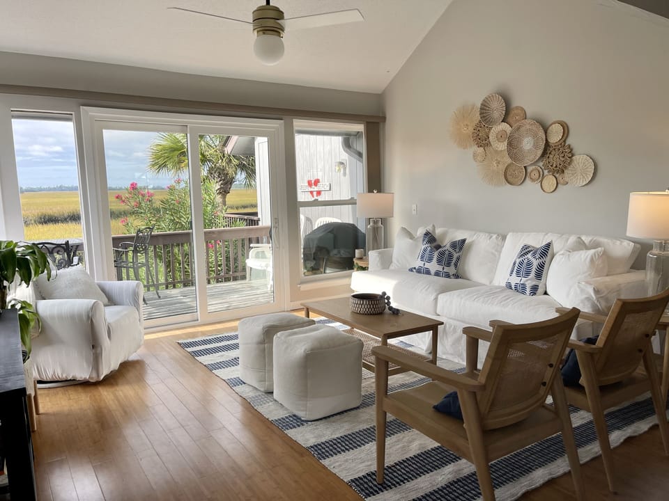 Incredible, expansive views from the open living room with all new furniture!