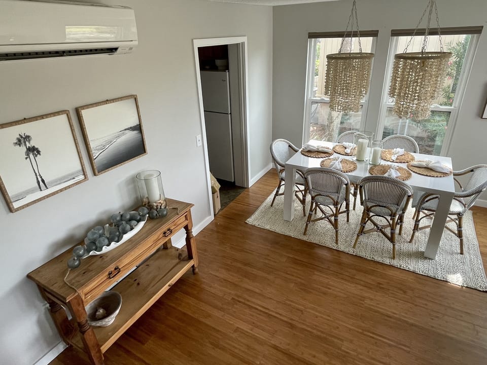 We have mini split HVAC’s to keep air optimal for your stay. You have control.
