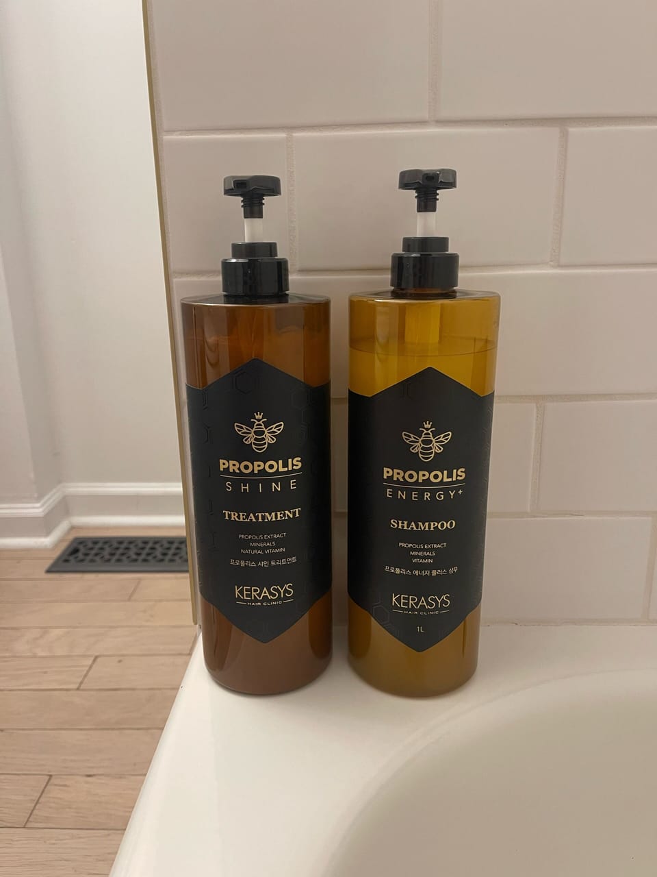 We keep shampoo & conditioner here for our guest who don’t like to pack it. 