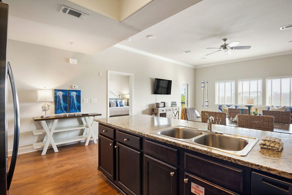 Spacious kitchen with open floor plan.