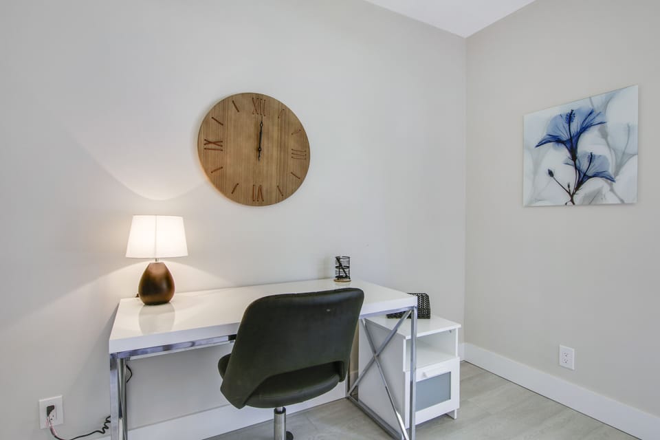 Dedicated desk/workspace in the guest bedroom