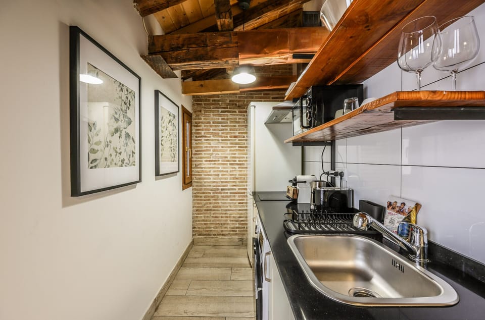 View of the kitchen with appliances