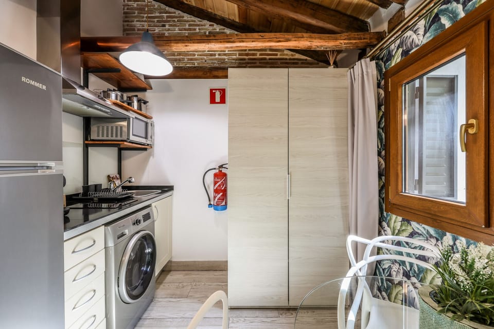 View of kitchen with dining table