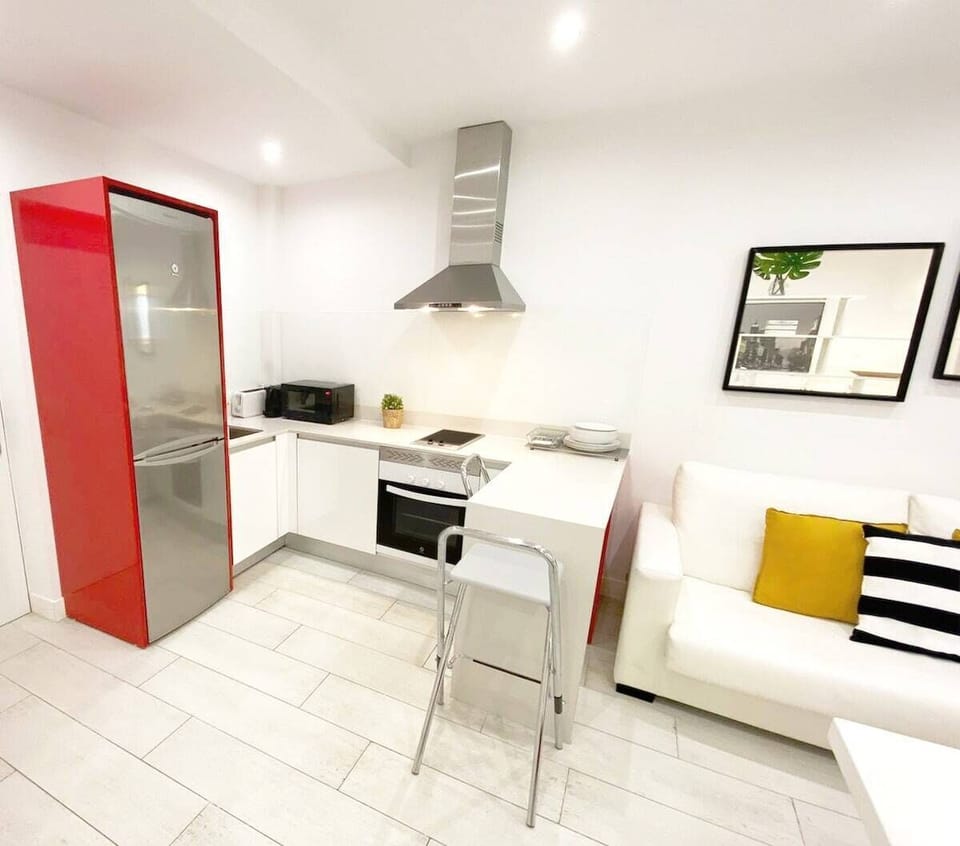 Close up of the kitchen - worktop with stools