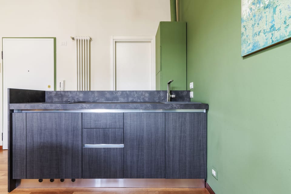 Apartment | Private kitchen | Fridge, microwave, stovetop, dishwasher