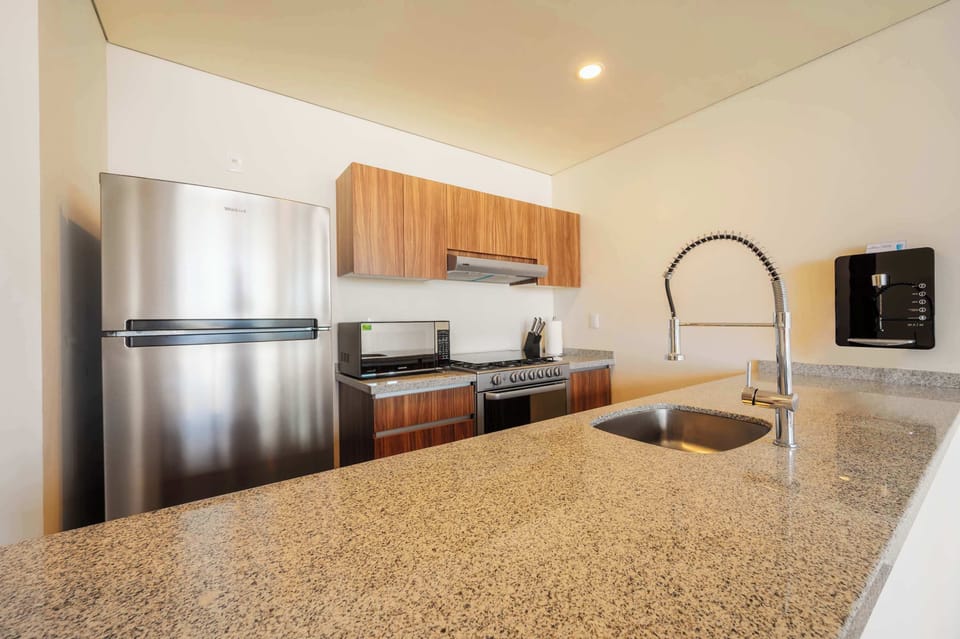 Kitchen essentials provided for your stay.


