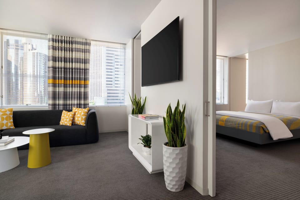 Suite, Mobility Accessible (Delphi Penthouse) | Premium bedding, in-room safe, desk, laptop workspace