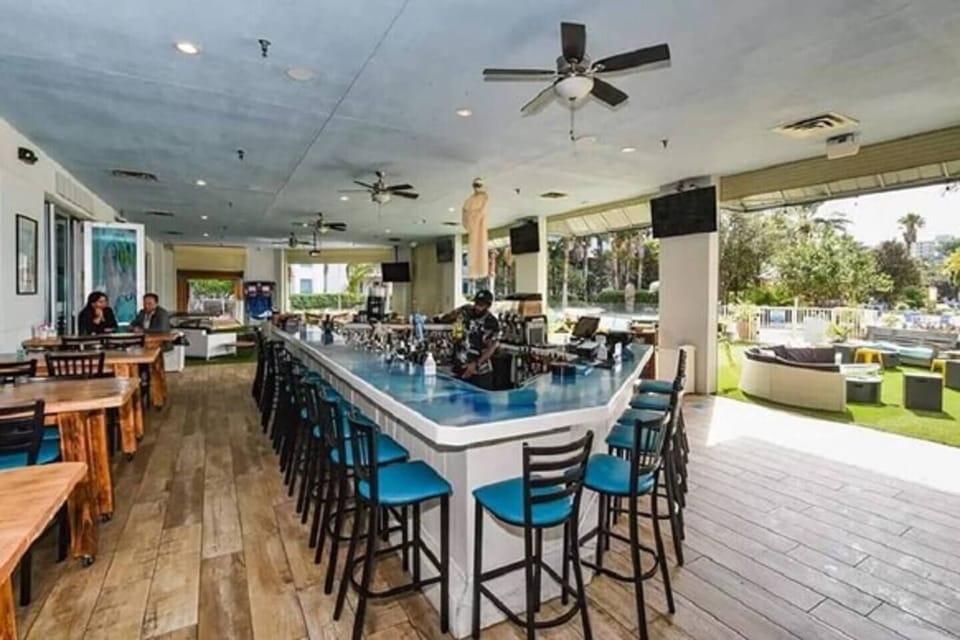 Good Vibes bar - great food and drink options with poolside service.