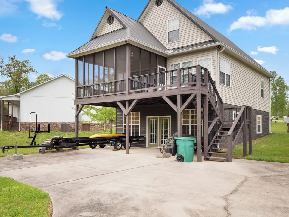 Lake side of house