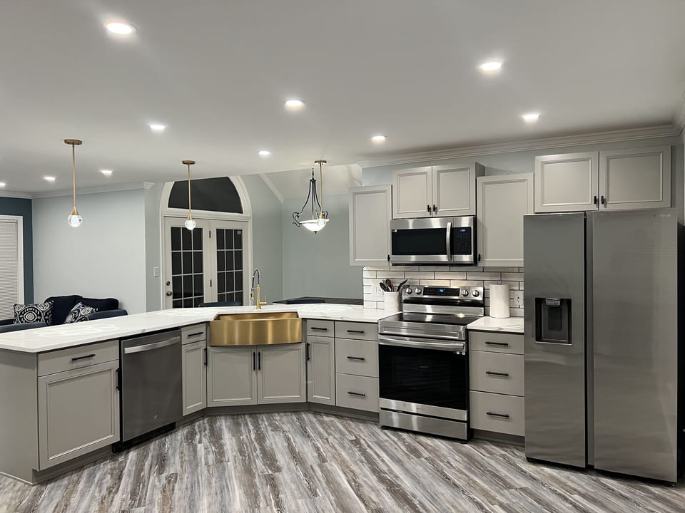 Open concept kitchen 