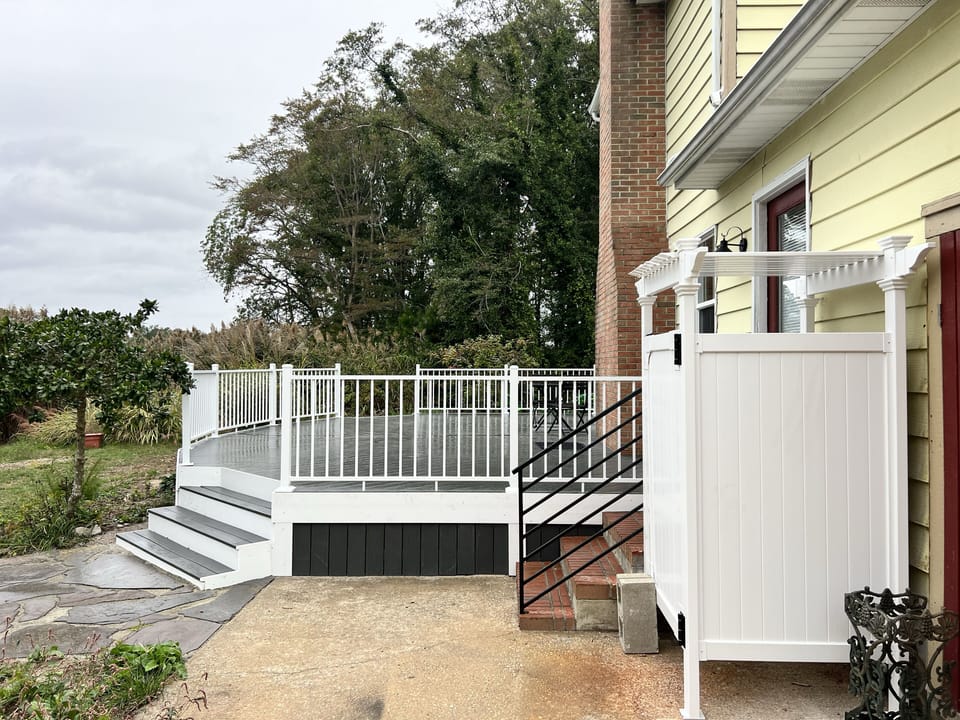 Deck and outdoor shower