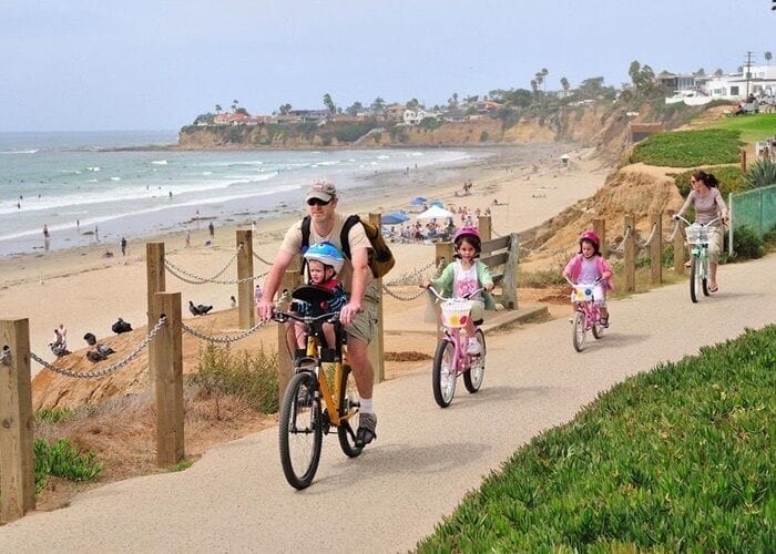 You would be staying 6-7 blocks away from the Convention Center (to rent bikes and enjoy a stroll along the Embarcadero), or a 12-15 min walk, depending on the traffic signals to cross Harbor Drive.