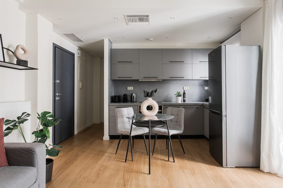 Standard Apartment | Living area | 43-inch Smart TV with digital channels, TV, Netflix