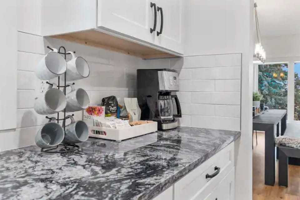 Start your day just how you like it with a fully stocked coffee bar 