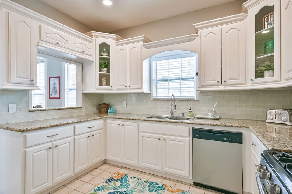 Bright and airy kitchen with modern appliances and stylish decor!