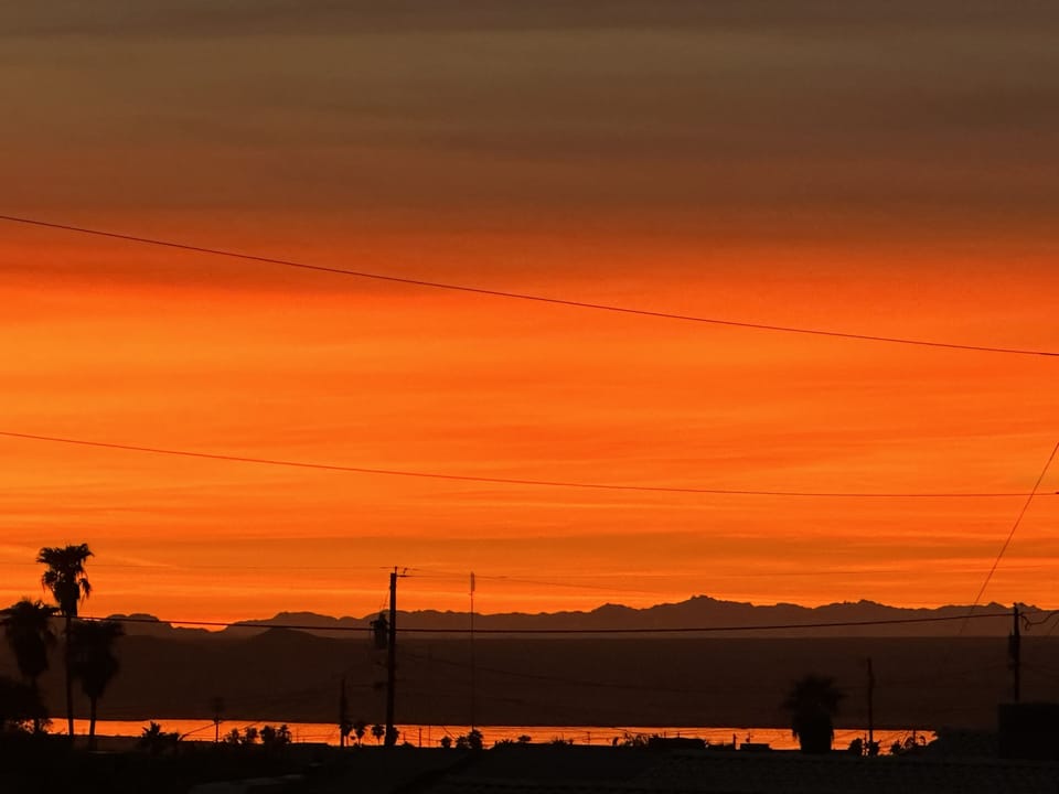 Sunset from the backyard