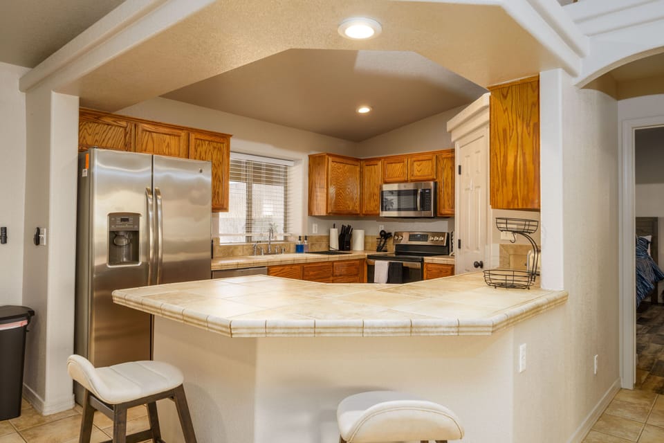 Fully stocked kitchen