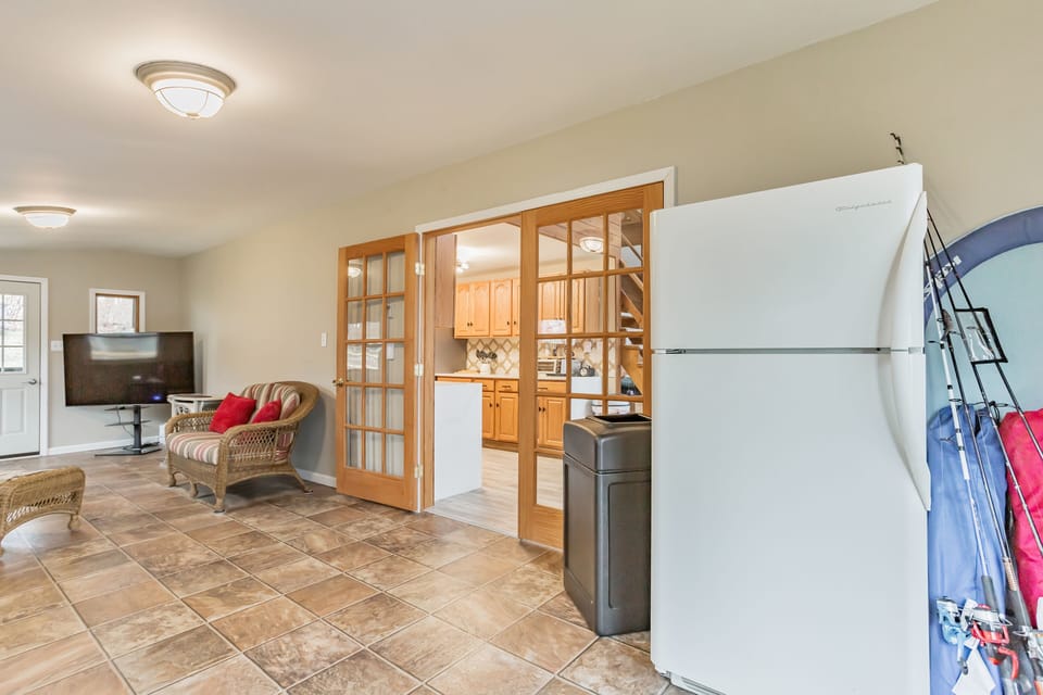 2nd Refrigerator in Mud Room and French Doors entry to Main Living area.  