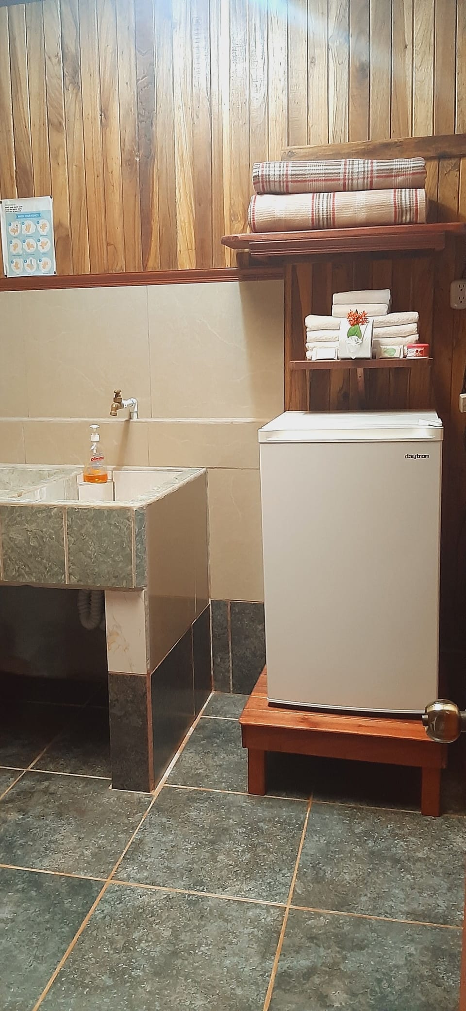 Room, Multiple Beds | Bathroom | Shower, rainfall showerhead, towels, soap