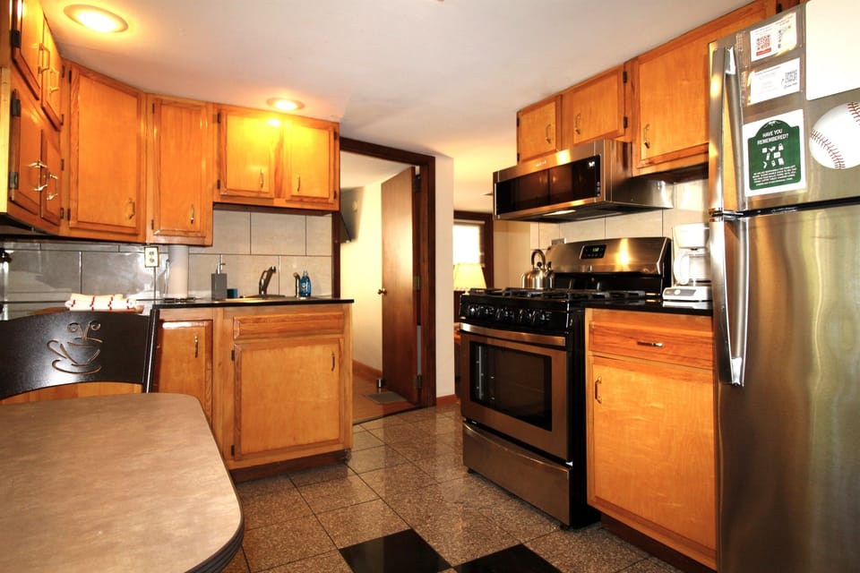 1st Baseman kitchen with stainless steel appliances