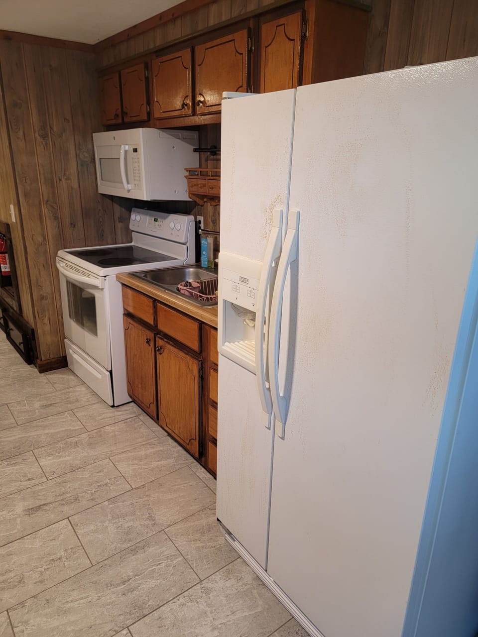 Microwave and toaster and a small waffle maker