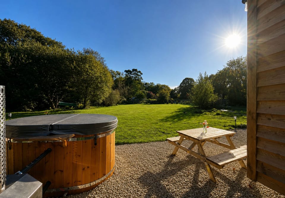 Wood-fired hot tub available for an additional charge