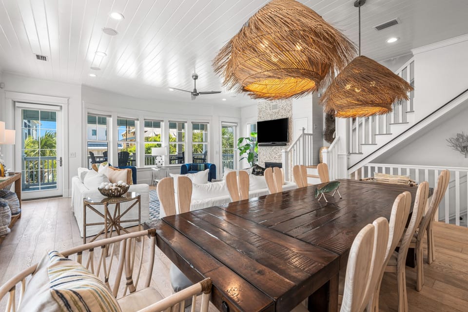 Dining table seating for 12