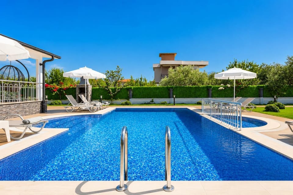 Private pool, terrace, and garden