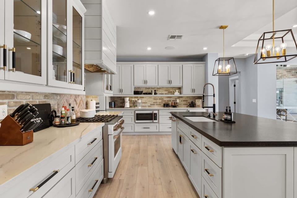 Unleash culinary excellence in our luxurious kitchen – fully stocked for all of your culinary needs.