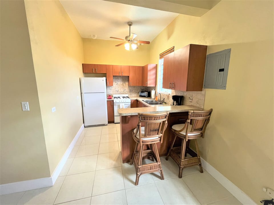 Kitchen with an island