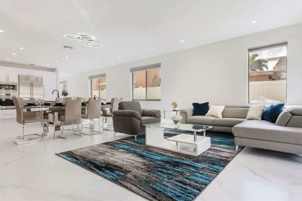 The open-concept living area lets you relax, dine, and connect in one elegant space.