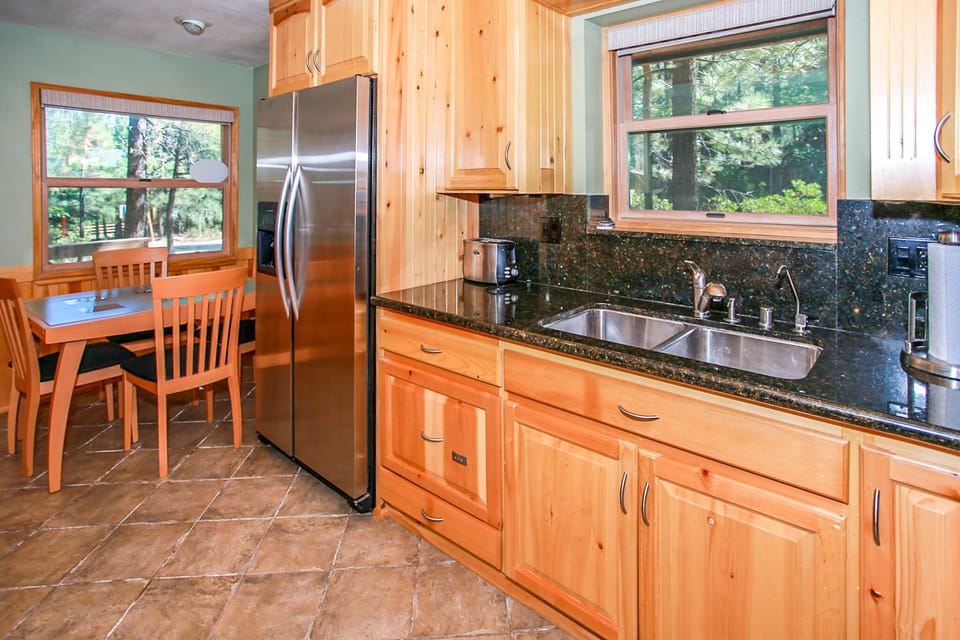 Kitchen equipped for folks who like to stay in and cook