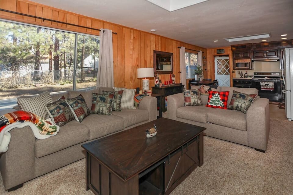 You will love the forested view from our large windows