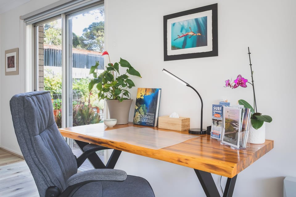 Bespoke work desk with desk chair