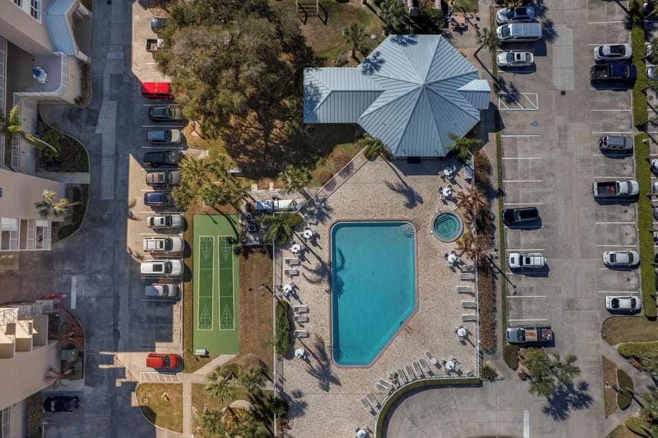 Bird's eye view of condo complex