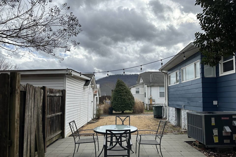 Enjoy the patio, lights and a view of Lookout Mountain