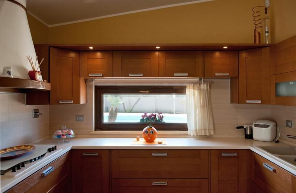 Design Villa | Private kitchen | Full-size fridge, microwave, oven, stovetop