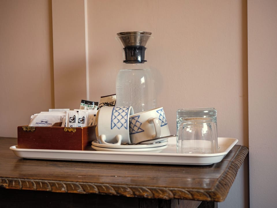 Desk, free WiFi, bed sheets