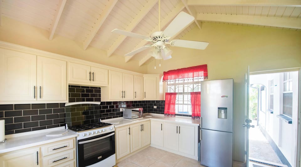 Fully-equipped kitchen for preparing meals at home