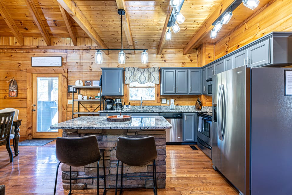 Beautiful granite counters, large spacious island
