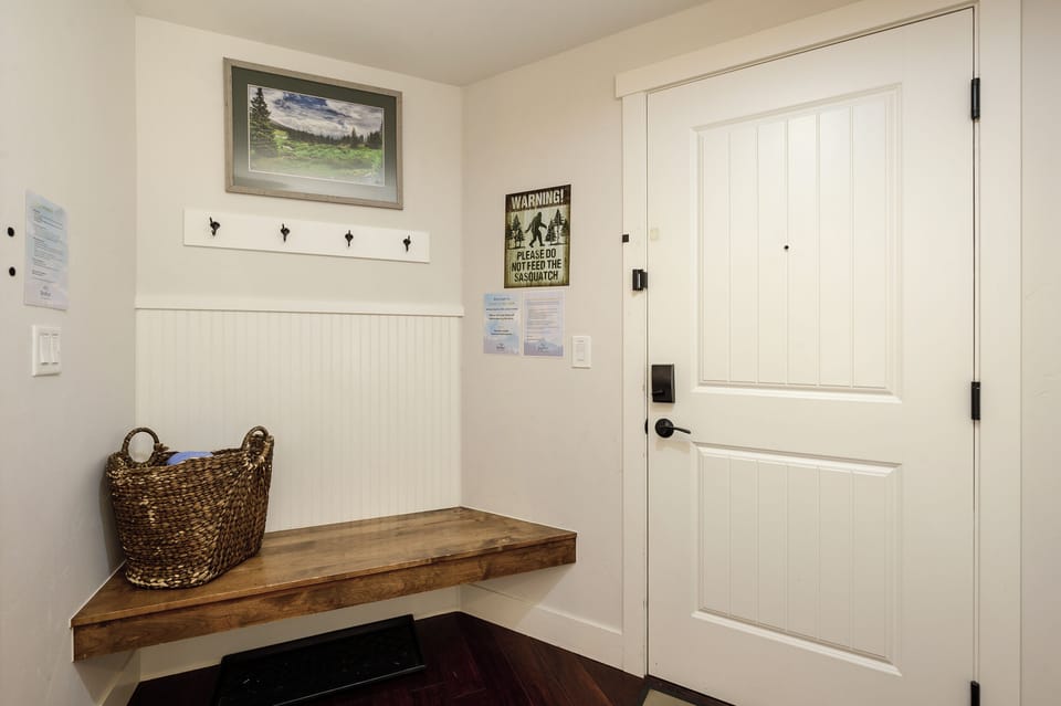 Enter into a spacious entryway