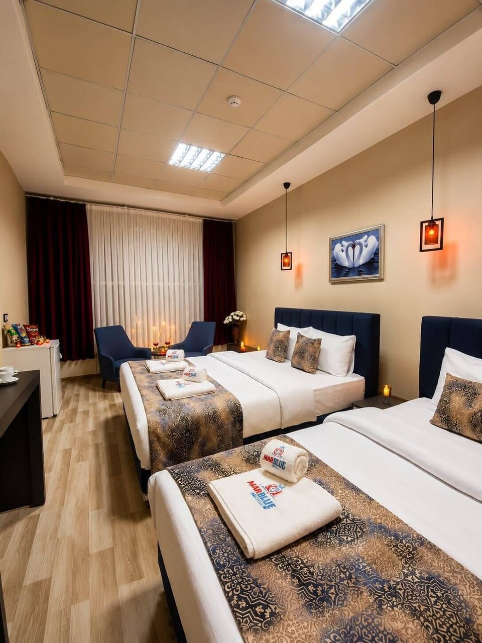 Premium bedding, minibar, desk