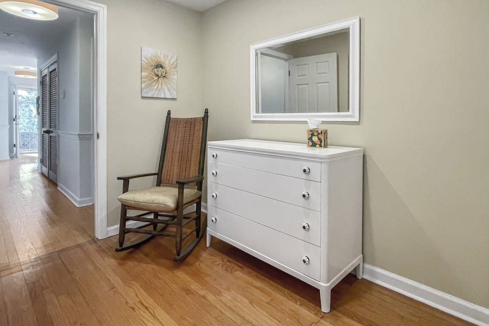 Ample storage in primary suite.