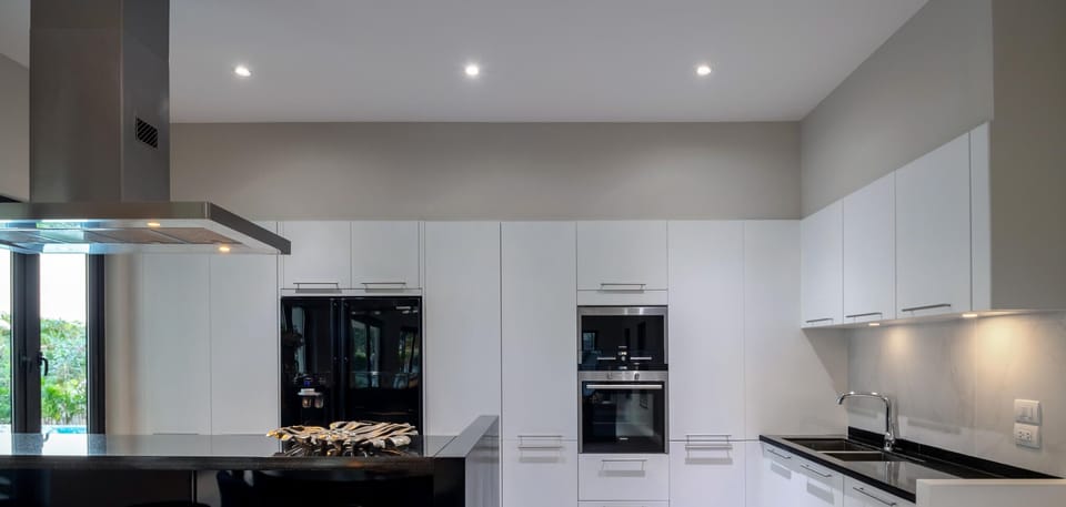 Elite Villa | Private kitchen | Fridge, coffee/tea maker, electric kettle, dining tables