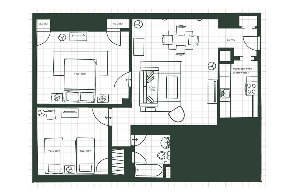 The Family Two-Bedroom Apartment | Floor plan